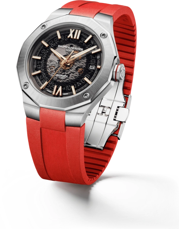 Baume & Mercier,Riviera 42.10x39.05mm,42.10x39.05mm,Stainless Steel,Smoky Gray,Automatic,Day,Sapphire,Crystal Glass,10719