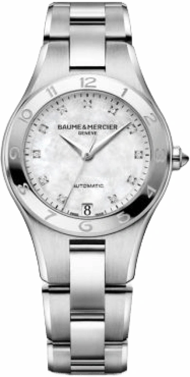 Baume & Mercier,Linea 32mm,32mm,Stainless Steel,White,Automatic,Day,38hours,10074