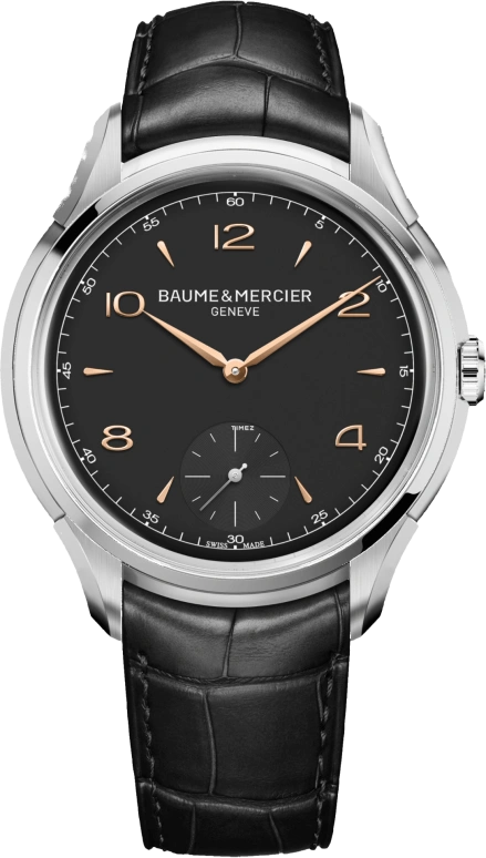 Baume & Mercier,Clifton 45mm,45mm,Stainless Steel,White,Black,Handwound,10364