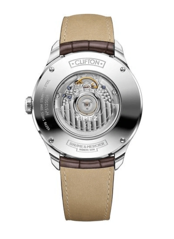 Baume & Mercier,Clifton 43mm,43mm,Stainless Steel,Silver White,Automatic,Power Reserve Indicator,Big Date,10205