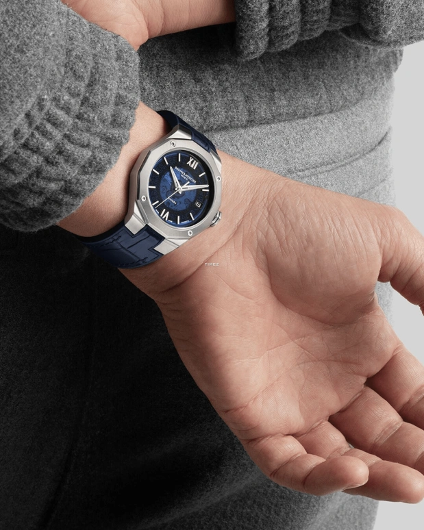 Baume & Mercier,Riviera 39mm,39mm,Stainless Steel,Blue,Automatic,Day,Sapphire,Crystal Glass,10714