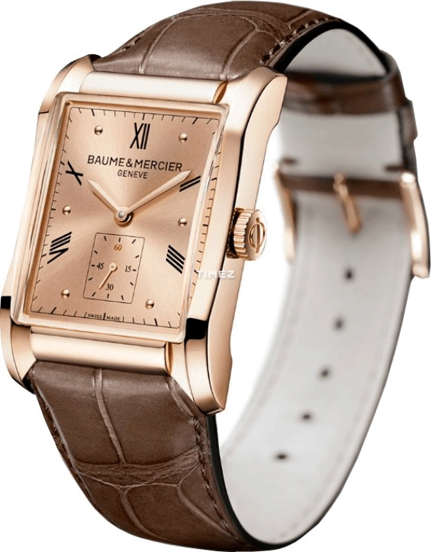 Baume & Mercier,Hampton 45.50x30mm,45.50x30mm,Rose Gold,Antique Brass,Copper,Handwound,Sapphire,Crystal Glass,Rectangular,10033