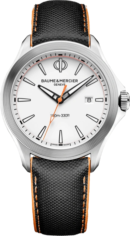 Baume & Mercier,Clifton 42mm,42mm,Stainless Steel,White,Handwound,10410