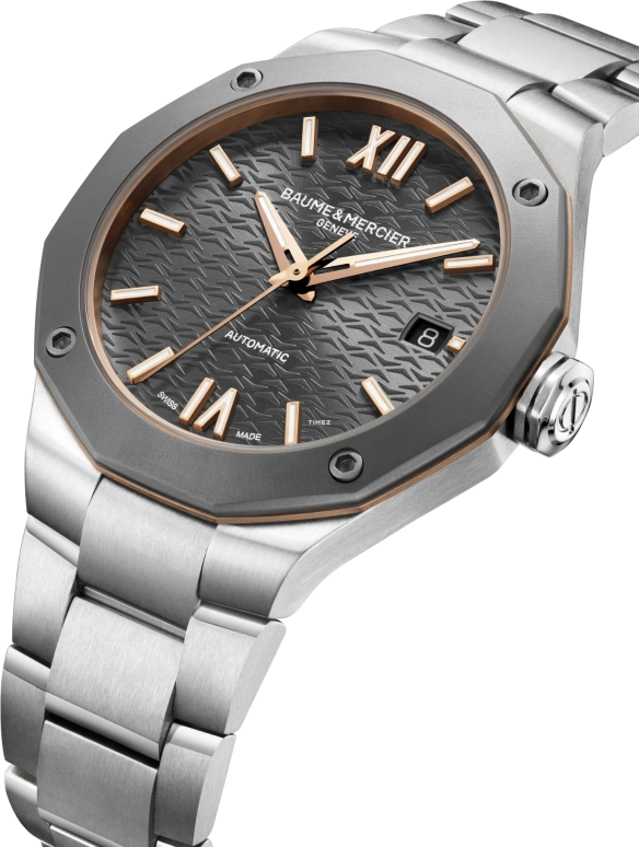 Baume & Mercier,Riviera 36mm,36mm,Stainless Steel,Grey,Automatic,Day,Sapphire,Crystal Glass,10661