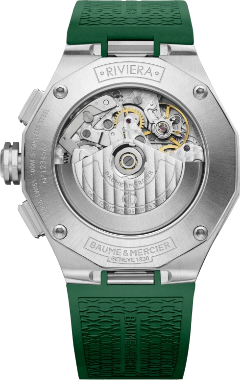 Baume & Mercier,Riviera 43mm,43mm,Stainless Steel,Black,Automatic,Chronograph,Date,Day,10799