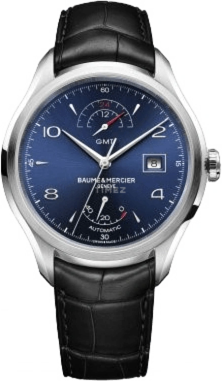 Baume & Mercier,Clifton 43mm,43mm,Stainless Steel,Blue,Automatic,Day,Power Reserve Indicator,Dule Time,10316