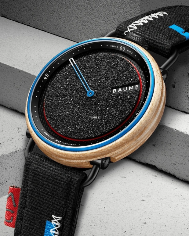 Baume & Mercier,Baume 42.20mm,42.20mm,Aluminium,Black,Handwound,Round,Rose Gold,10653