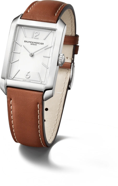 Baume & Mercier,Hampton 43x27.50mm,43x27.50mm,Stainless Steel,Silver White,Quartz,Sapphire,Crystal Glass,Rectangular,10670