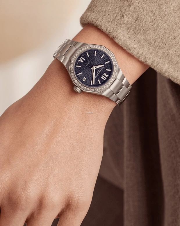 Baume & Mercier,Riviera 33mm,33mm,Stainless Steel,Blue,Quartz,Day,Sapphire,Crystal Glass,10765
