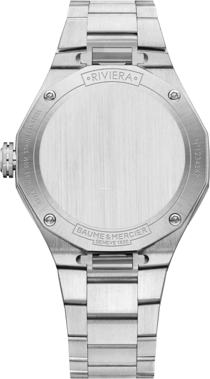 Baume & Mercier,Riviera 36mm,36mm,Stainless Steel,Silver White,Quartz,Day,Sapphire,Crystal Glass,10662