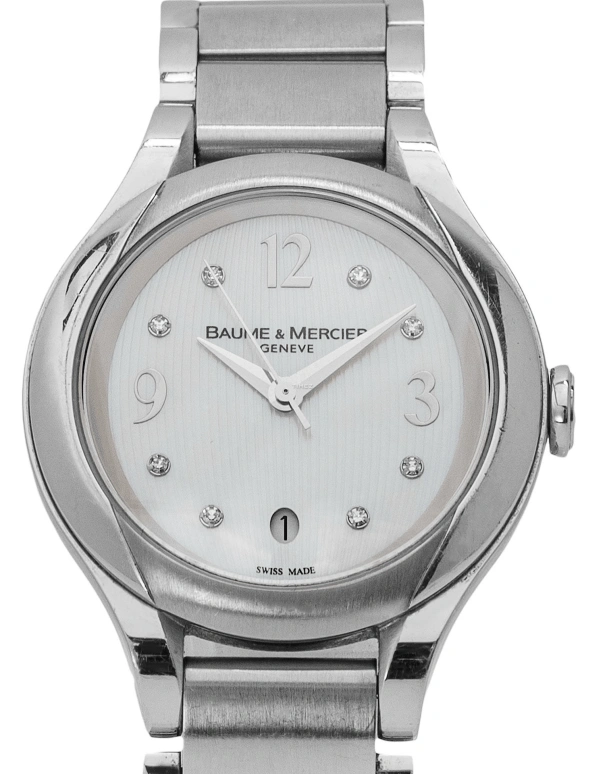 Baume & Mercier,Baume 30mm,30mm,Stainless Steel,Silver White,Quartz,Day,Sapphire,Crystal Glass,8769