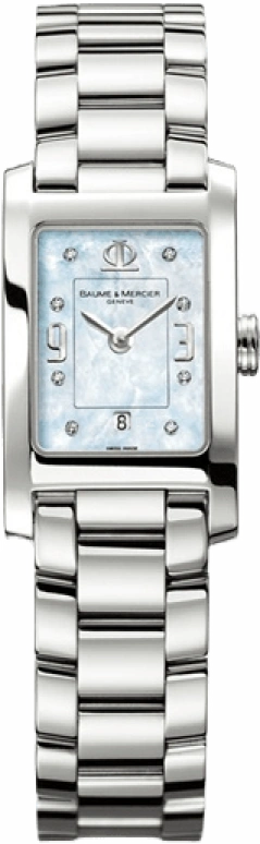 Baume & Mercier,Hampton 20.40mm,20.40mm,Stainless Steel,Silver White,Quartz,Day,26280hours,8814