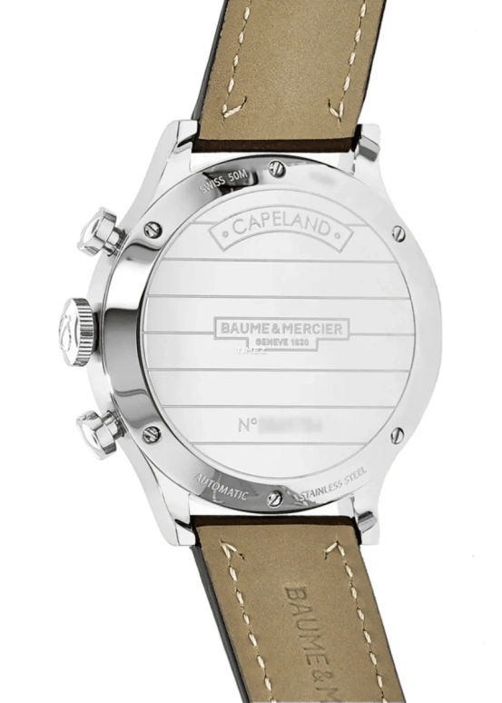 Baume & Mercier,Capeland 42mm,42mm,Stainless Steel,White,Automatic,Chronograph,Day,M0A10000
