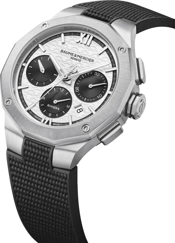 Baume & Mercier,Riviera 41mm,41mm,Stainless Steel,White,Automatic,Chronograph,Day,10865