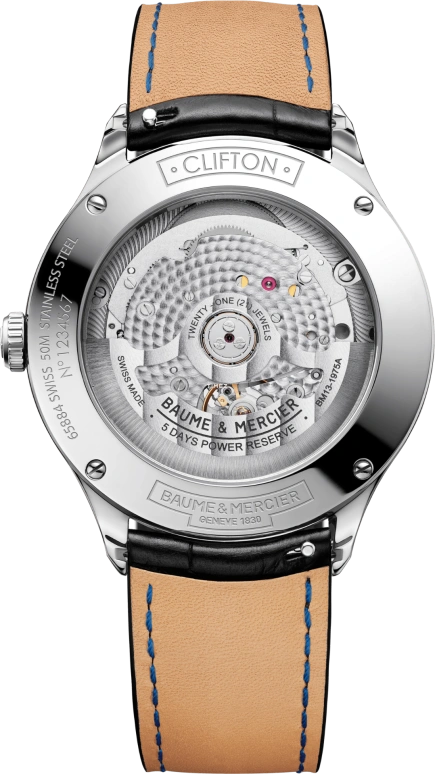 Baume & Mercier,Clifton 40mm,40mm,Stainless Steel,Green,Automatic,Day,Sapphire,Crystal Glass,10592