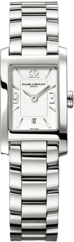 Baume & Mercier,Hampton 20.40mm,20.40mm,Stainless Steel,White,Quartz,Day,26280hours,8813