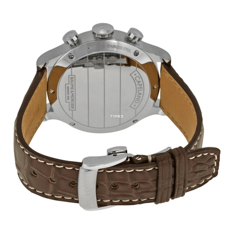 Baume & Mercier,Capeland 42mm,42mm,Stainless Steel,Champagne,Automatic,Chronograph,Day,10045