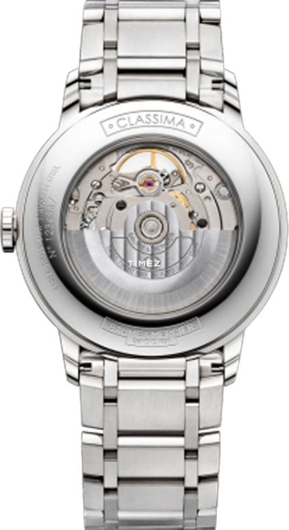Baume & Mercier,Classima 40mm,40mm,Stainless Steel,White,Silver,Automatic,Sapphire,Crystal Glass,Round,10275
