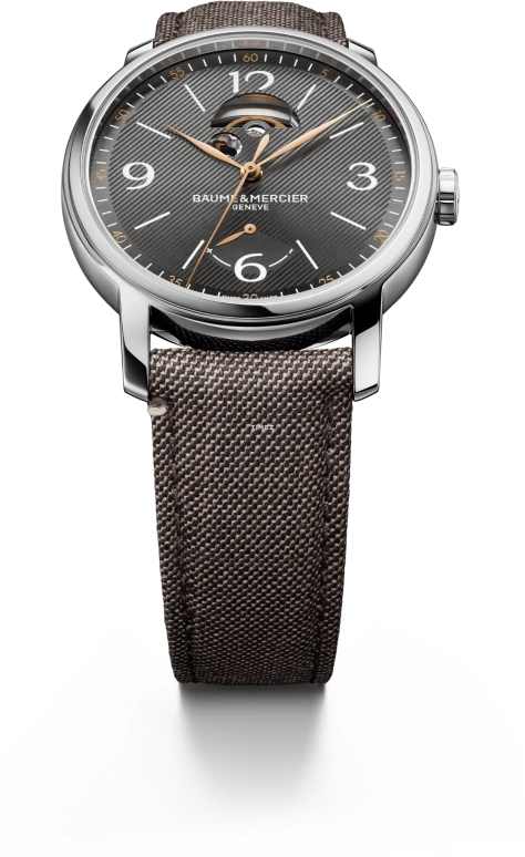 Baume & Mercier,Classima 42mm,42mm,Stainless Steel,Grey,Automatic,Power Reserve Indicator,Sapphire,Crystal Glass,10718