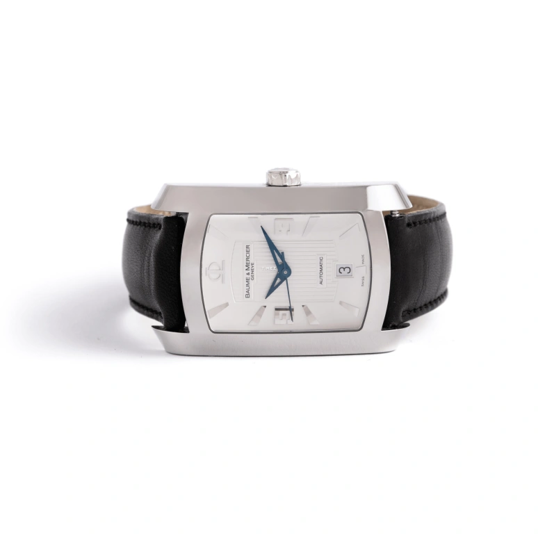 Baume & Mercier,Classima 33mm,33mm,Yellow Gold,White,Automatic,Day,Sapphire,Crystal Glass,8078