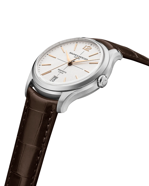 Baume & Mercier,Clifton 39mm,39mm,Stainless Steel,Silver,Automatic,Day,In-house Caliber,10773