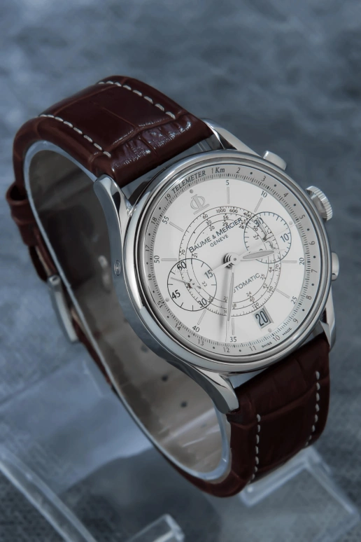Baume & Mercier,Capeland 38mm,38mm,Stainless Steel,Grey,Automatic,Chronograph,Day,8621