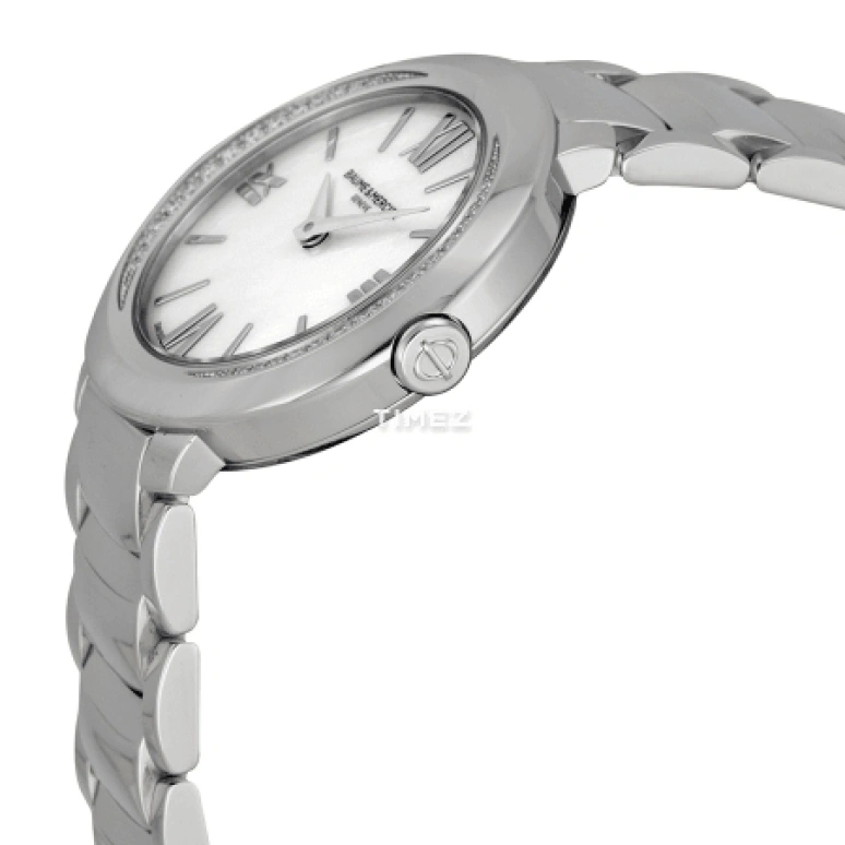 Baume & Mercier,Promesse 30mm,30mm,Stainless Steel,White,Quartz,Sapphire,Round,10160