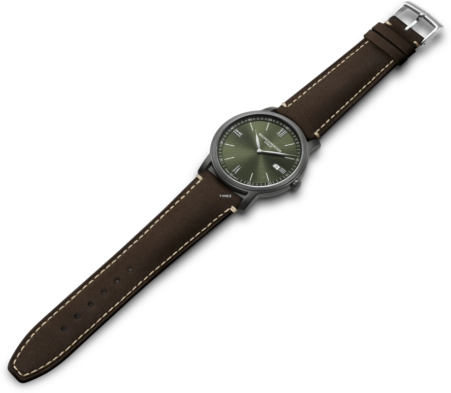 Baume & Mercier,Classima 42mm,42mm,Stainless Steel,Dark Green,Quartz,Day,Round,10842