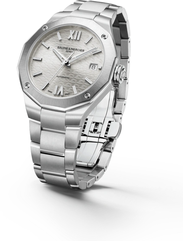 Baume & Mercier,Riviera 36mm,36mm,Stainless Steel,Silver,Automatic,Day,Sapphire,Crystal Glass,10615
