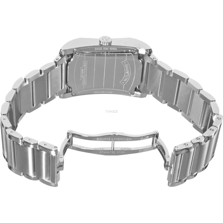 Baume & Mercier,Hampton 27.50mm,27.50mm,Stainless Steel,Black,Quartz,Day,26280hours,10021