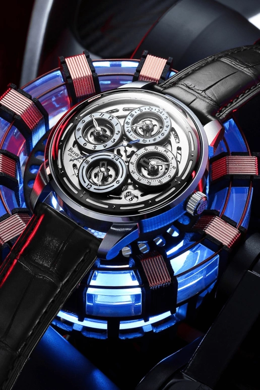 Behrens,Original 42mm,42mm,Stainless Steel,Skeleton,Grey,Automatic,Day,Dule Time,BHR015GRY01