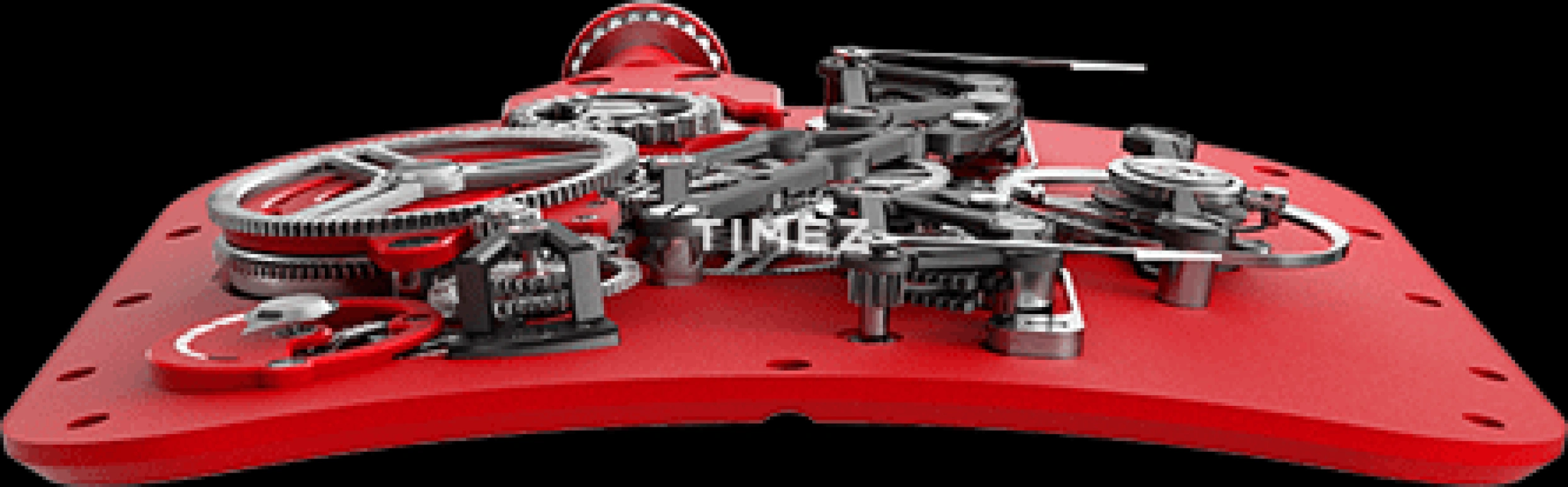 Behrens,Inventor 42.60x38mm,42.60x38mm,Spscf Carbon,Red,Skeleton,Handwound,Power Reserve Indicator,Retrograde,BHR030SPRED01