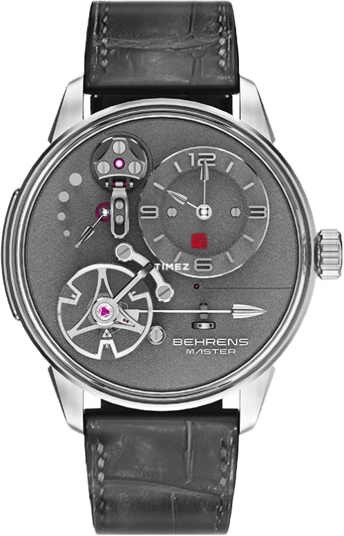Behrens,Master 39.50mm,39.50mm,Platinum,Grey,Handwound,Power Reserve Indicator,In-house Caliber,BHRM1PT
