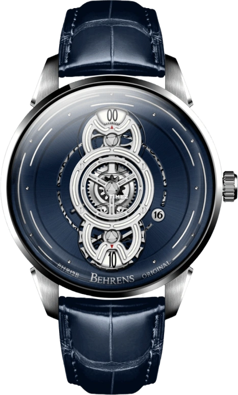 Behrens,Original 42mm,42mm,Stainless Steel,Blue,Automatic,Day,42hours,BHR012BLU01