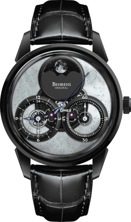 Behrens,Original 42mm,42mm,Stainless Steel,White,Automatic,Moonphase,42hours,BHR017MOP01