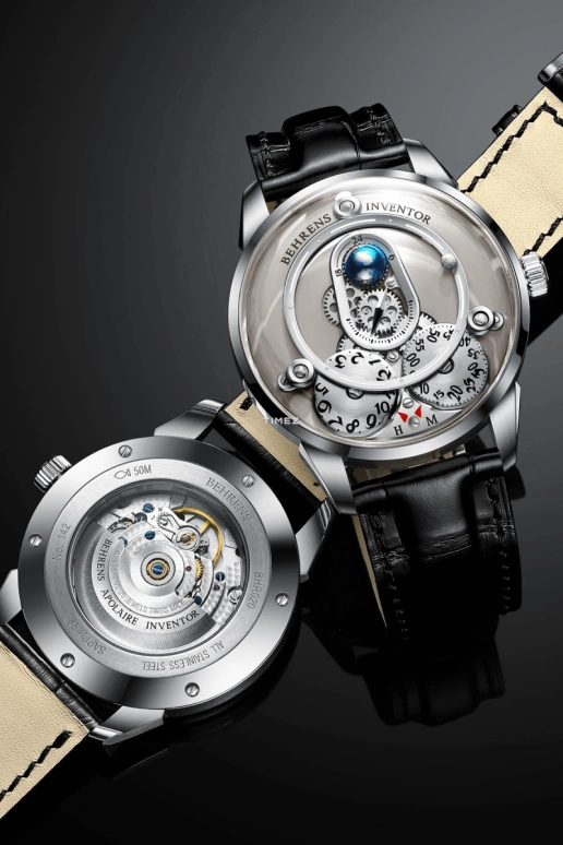Behrens,Inventor 42mm,42mm,Stainless Steel,Stainless Steel,Grey,Automatic,41hours,Sapphire,BHR020GRY01