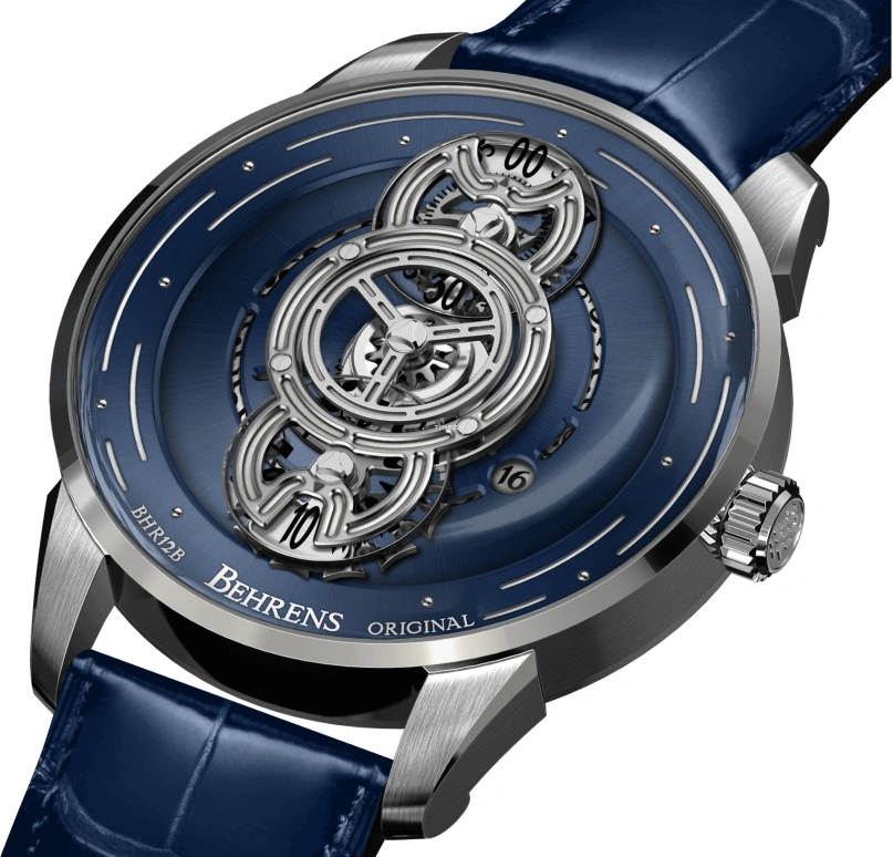 Behrens,Original 42mm,42mm,Stainless Steel,Blue,Automatic,Day,42hours,BHR012BLU01