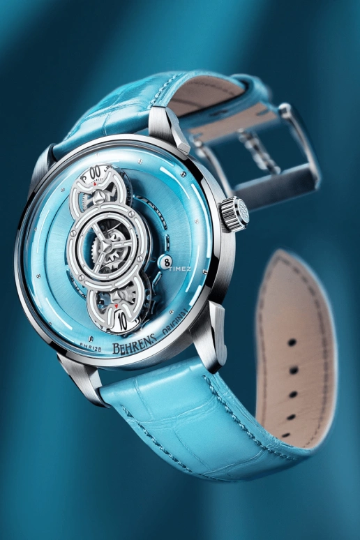 Behrens,Original 42mm,42mm,Stainless Steel,Stainless Steel,Ocean Blue,Automatic,Day,42hours,BHR012BLU02