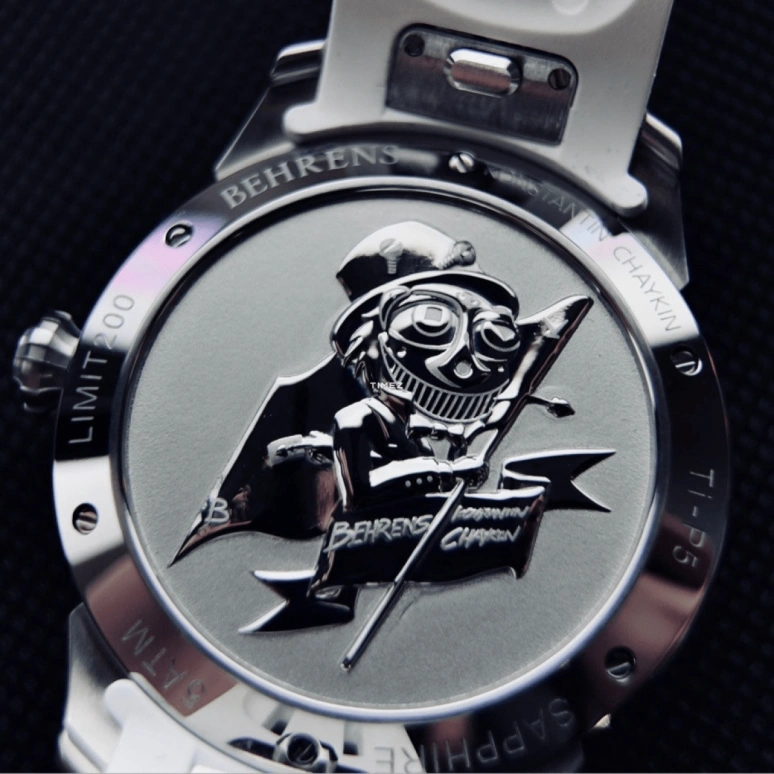 Behrens,Inventor 42mm,42mm,Titanium,Silver White,Automatic,Sapphire,Round,BHR028TI01