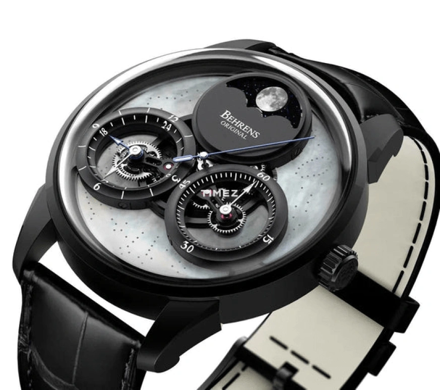 Behrens,Original 42mm,42mm,Stainless Steel,White,Automatic,Moonphase,42hours,BHR017MOP01