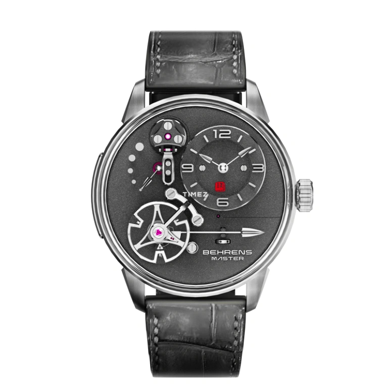 Behrens,Master 39.50mm,39.50mm,Titanium,Grey,Handwound,Power Reserve Indicator,In-house Caliber,BHRM1TI01