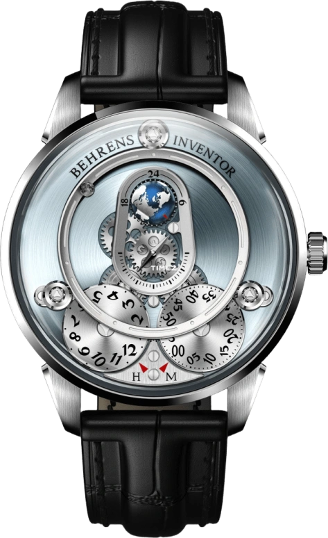 Behrens,Inventor 42mm,42mm,Stainless Steel,Stainless Steel,Blue,Automatic,41hours,Sapphire,BHR020BLUI01