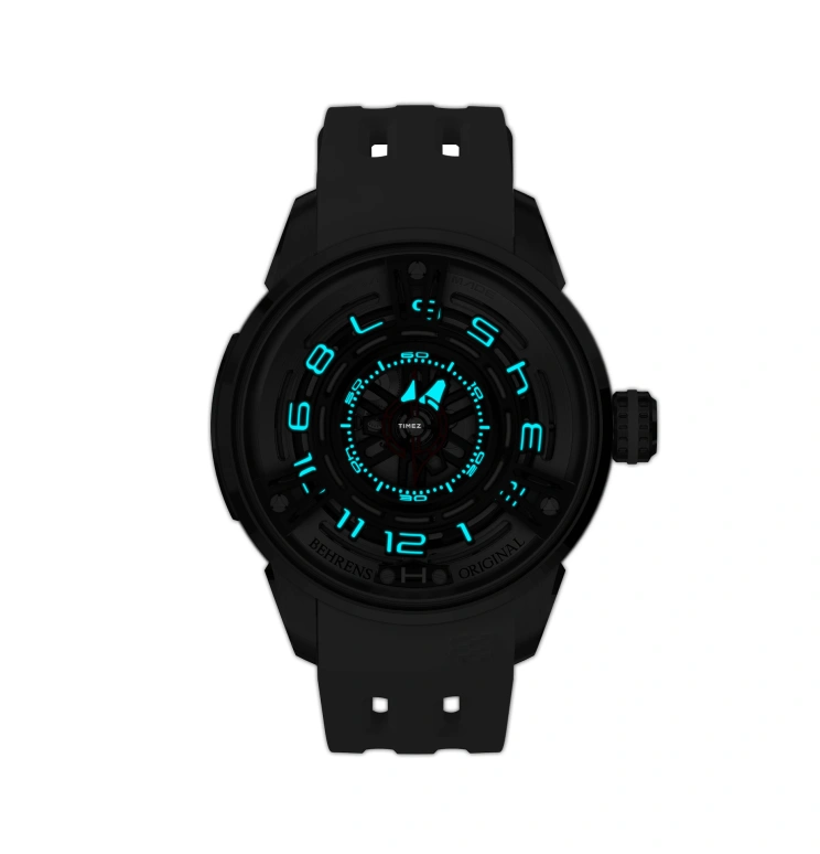Behrens,Original 42mm,42mm,Stainless Steel,Black,Skeleton,Automatic,42hours,Sapphire,BHR011TI01
