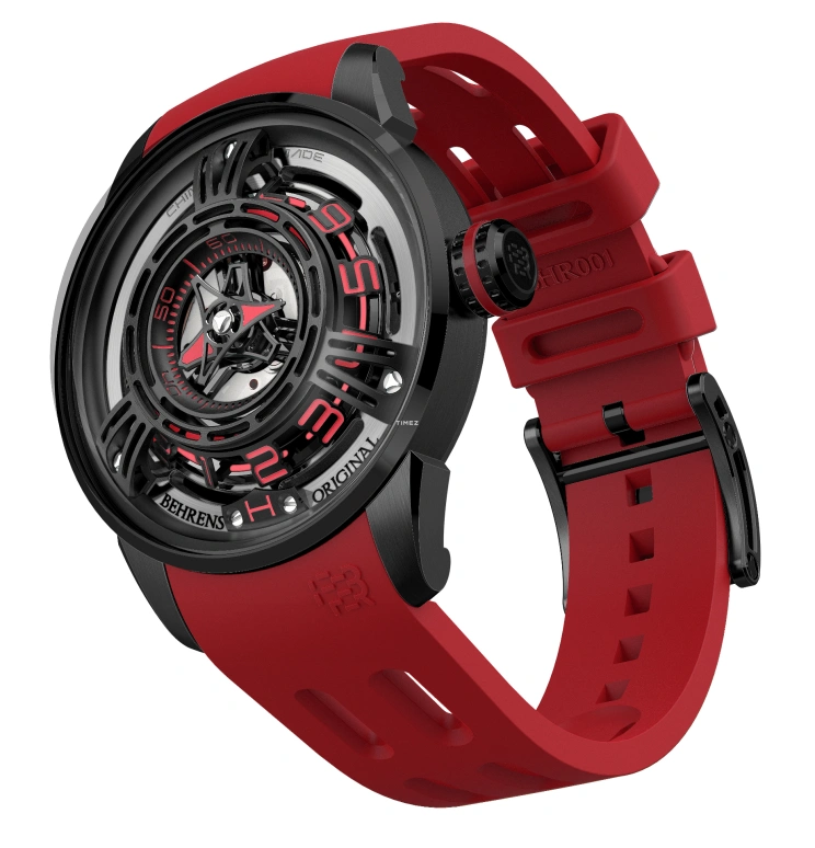 Behrens,Original 42mm,42mm,Stainless Steel,Black,Skeleton,Automatic,42hours,Sapphire,BHR011CRED01