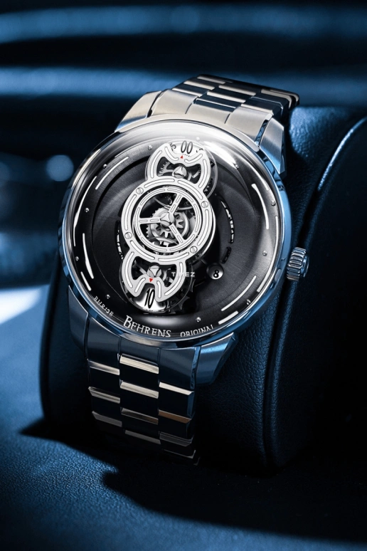Behrens,Original 42mm,42mm,Stainless Steel,Black,Automatic,Day,42hours,BHR012,BHR012-WBLKG