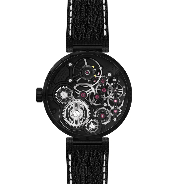 Behrens,Inventor 43mm,43mm,Titanium,Black,Handwound,Power Reserve Indicator,Retrograde,BHR027TI01