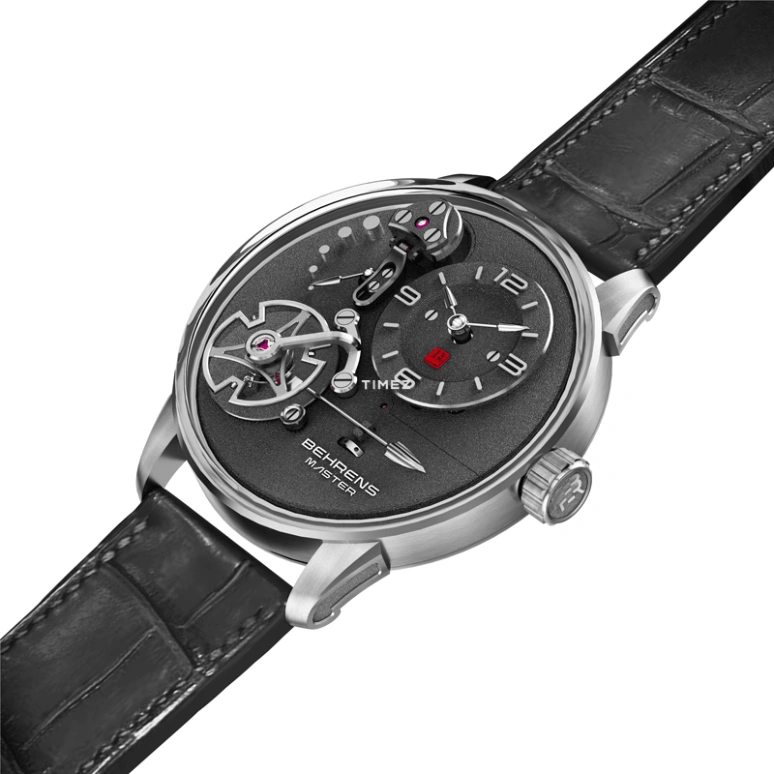 Behrens,Master 39.50mm,39.50mm,Titanium,Grey,Handwound,Power Reserve Indicator,In-house Caliber,BHRM1TI01