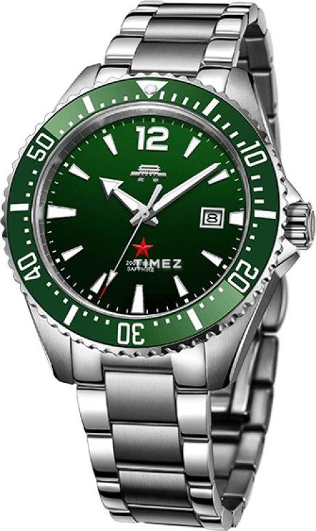 Beijing Watch,Expedition 42mm,42mm,Stainless Steel,Green,Automatic,Day,Sapphire,BG220008