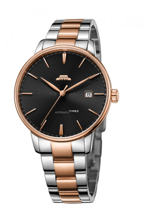 Beijing Watch,Classic 38.50mm,38.50mm,Stainless Steel,Rose Gold,Black,Automatic,Day,Sapphire,BG050505