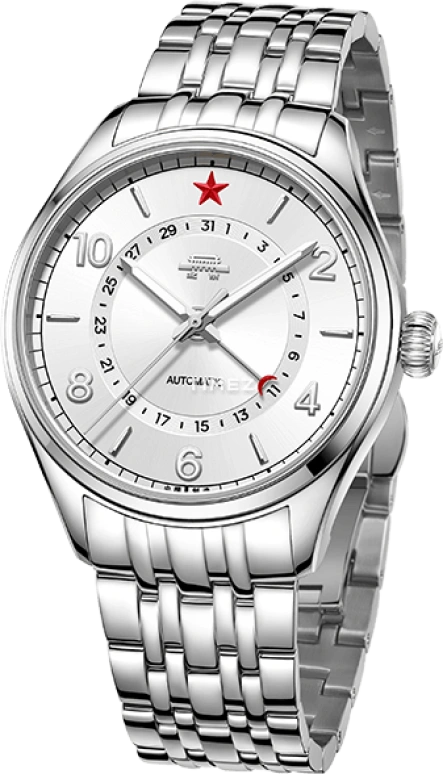 Beijing Watch,Classic 39mm,39mm,Stainless Steel,Silver White,Automatic,Day,Sapphire,BG053002